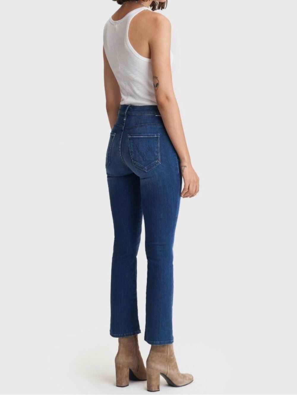 Mother The Insider Ankle Jeans High Waisted Size 28 The Road To Paradise Bootcut - Picture 3 of 9
